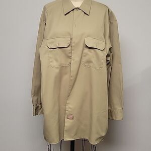 Dickies Vintagw long sleeve work shirt, size 2XL